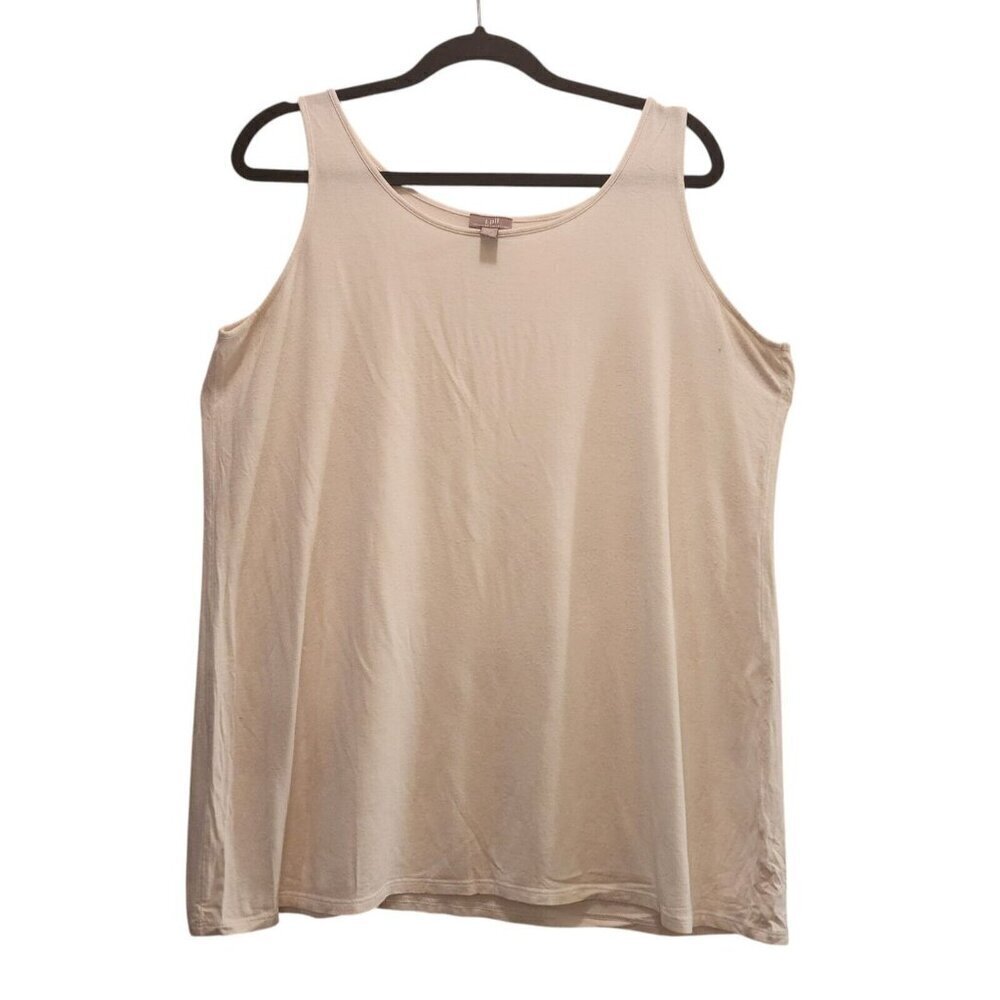 J. Jill Wearever Collection Tank Top Sleeveless Stretch White Women Size 1X